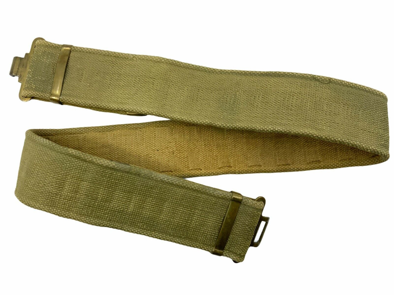 WW2 Canadian 37 Pattern Web Belt Blancoed 2 WW2 Canadian 37 Pattern Web Belt Blancoed 2