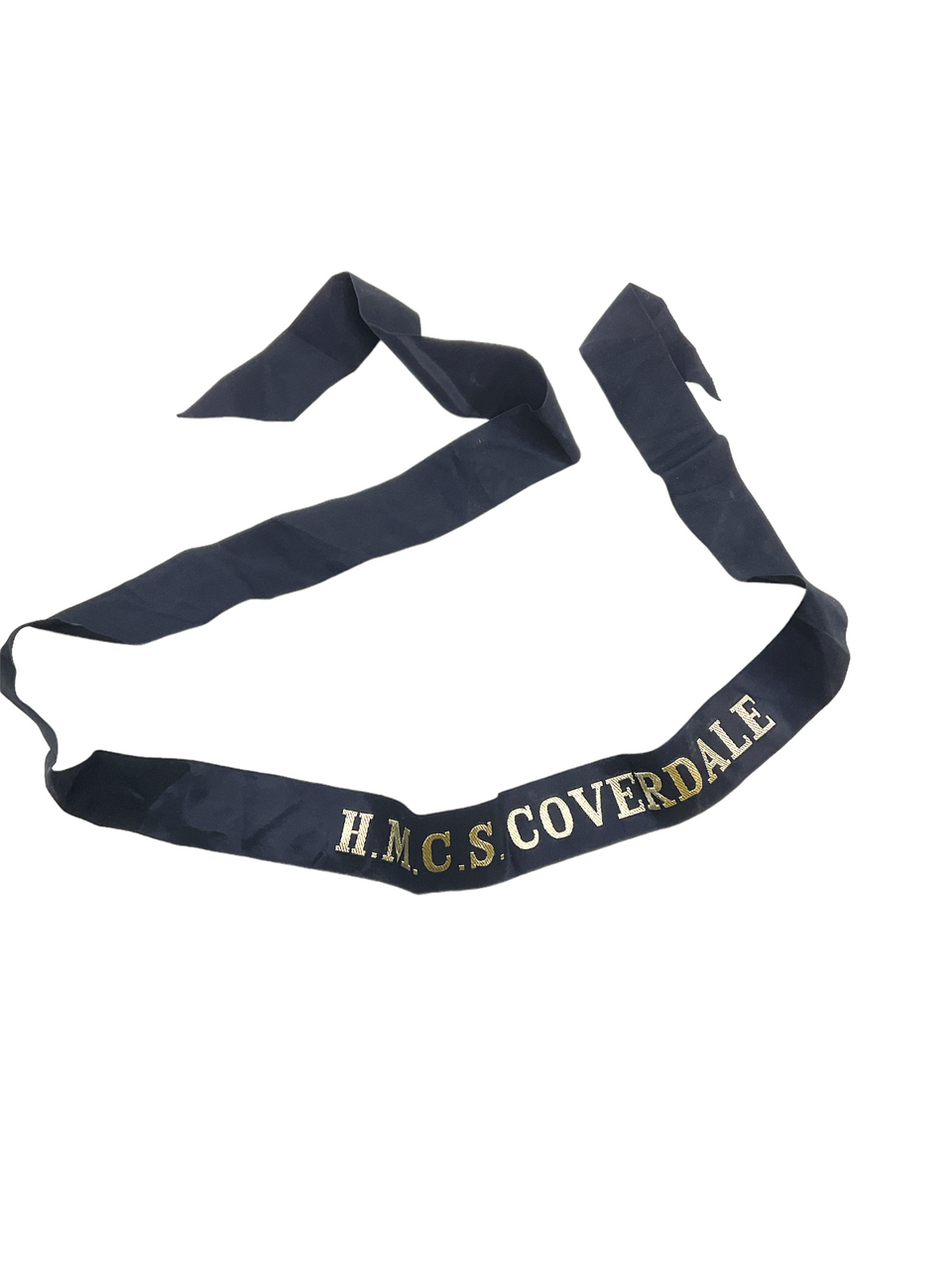 Canadian RCN Navy HMCS Coverdale Full Length Cap Tally Canadian RCN Navy HMCS Coverdale Full Length Cap Tally