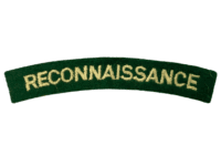 WW2 British Reconnaissance Corps Embroidered Shoulder Title SINGLE