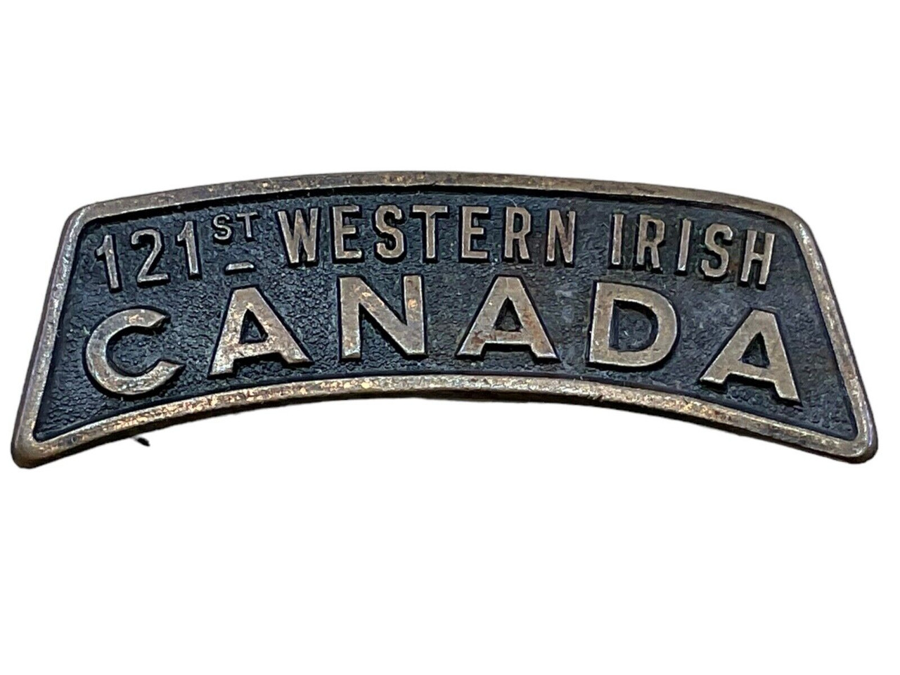 WW1 Canadian CEF 121st Western Irish Shoulder Title Insignia WW1 Canadian CEF 121st Western Irish Shoulder Title Insignia