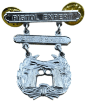 US USMC Marines Pistol Expert 2nd Award Clutch Back Insignia US USMC Marines Pistol Expert 2nd Award Clutch Back Insignia