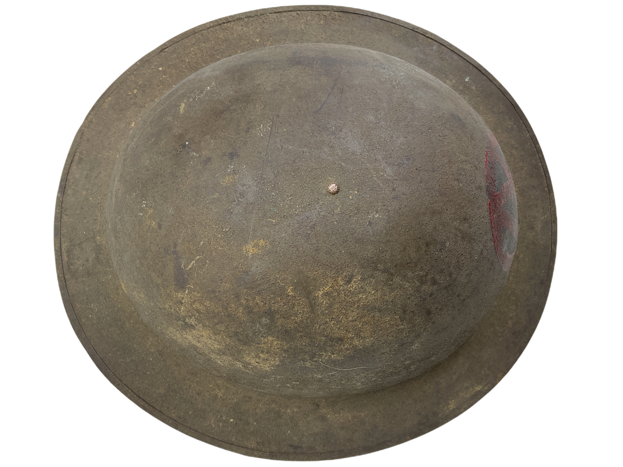 WW1 US AEF 9th Corps Patch Painted Brodie Helmet WW1 US AEF 9th Corps Patch Painted Brodie Helmet