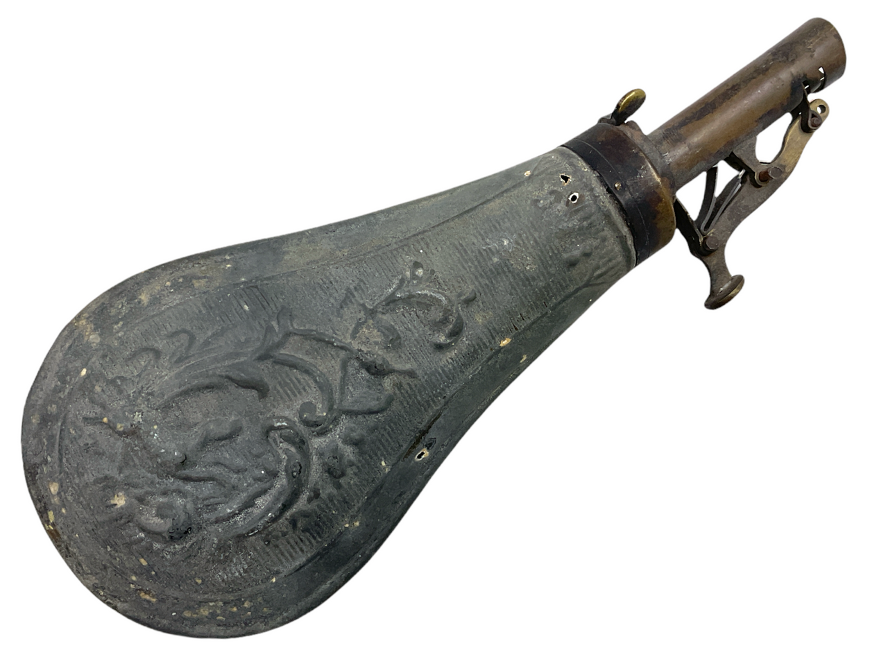 Victorian British Canadian Powder Horn 1 Victorian British Canadian Powder Horn 1