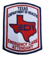 US Texas Department of Health Emergency Care Attendant EMS EMT Patch US Texas Department of Health Emergency Care Attendant EMS EMT Patch