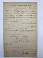 WW1 Canadian CEF Officers Record of Service Lt Harcourt 4th Reserve Battalion