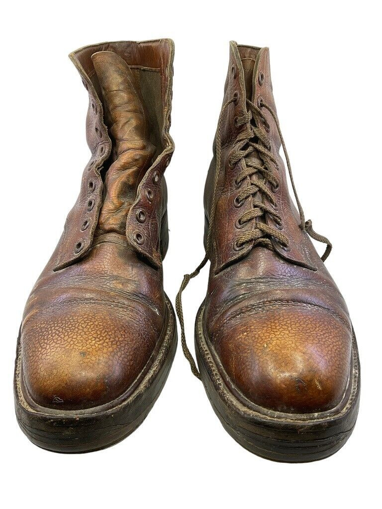 WW2 Canadian Brown Leather Officers Private Purchase Ankle Boots Size 10 WW2 Canadian Brown Leather Officers Private Purchase Ankle Boots Size 10