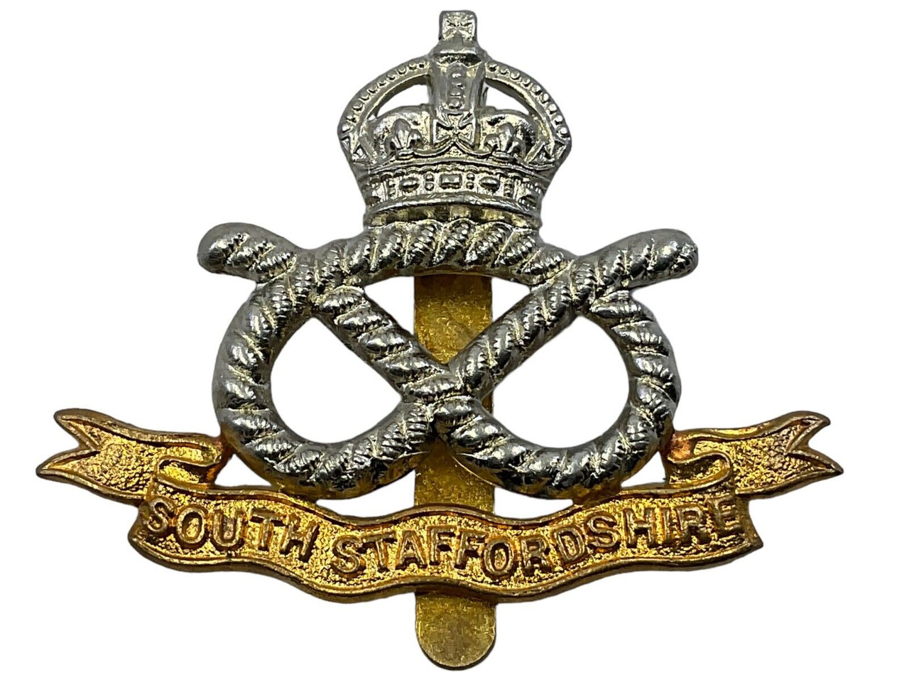 British South Staffordshire Regiment Kings Crown Cap Badge British South Staffordshire Regiment Kings Crown Cap Badge