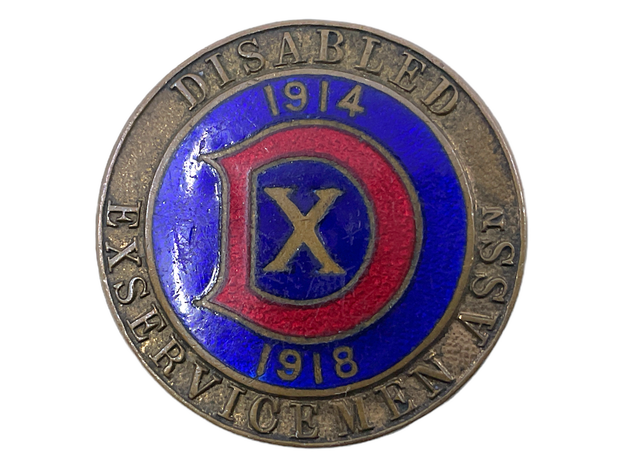 WW1 British BEF 10th Dragoons Disabled Ex Servicemans Assoc 1914-18 Lapel Pin WW1 British BEF 10th Dragoons Disabled Ex Servicemans Assoc 1914-18 Lapel Pin