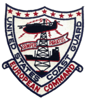 United States Navy Coast Guard European Command Large Jacket Patch