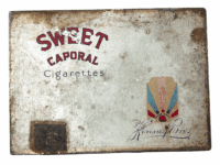 WW2 Canadian British Sweet Caporal Cigarette Tin EMPTY