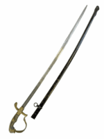 WW1 Imperial German Lions Head Jawed Artillery Officers Sword with Scabbard