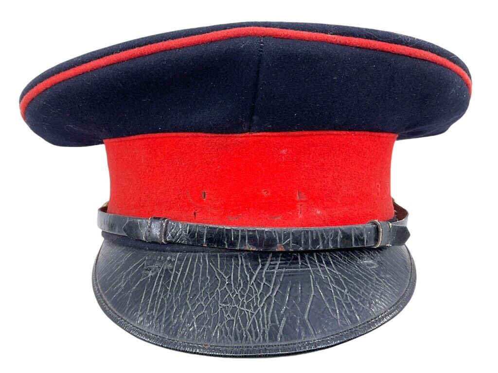 WW2 Canadian Artillery RCA Officers Doe Skin Peak Cap Hat Size 7 1/4 Named WW2 Canadian Artillery RCA Officers Doe Skin Peak Cap Hat Size 7 1/4 Named