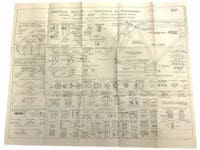 WW2 British Technical Drawing Airborne Bicycle Original 24 x 20 Inches 2