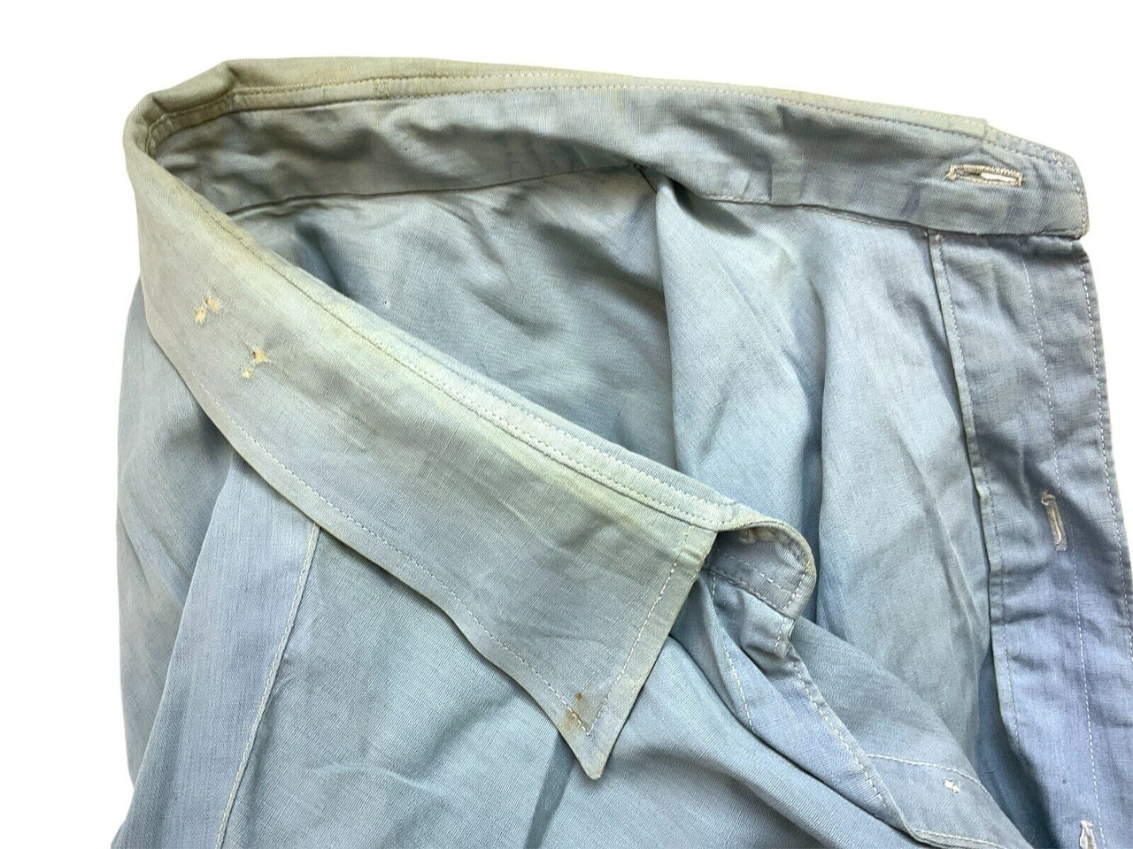 WW2 Canadian British RCAF RAF Blue Cotton Shirt Size Small WW2 Canadian British RCAF RAF Blue Cotton Shirt Size Small