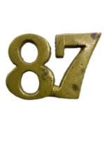 Canadian Militia 87th Quebec Infantry Pill Box Cap Numbers Insignia
