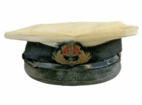 WW2 Canadian RCN Navy Named Officers Peak Cap Hat Size 7 1/4