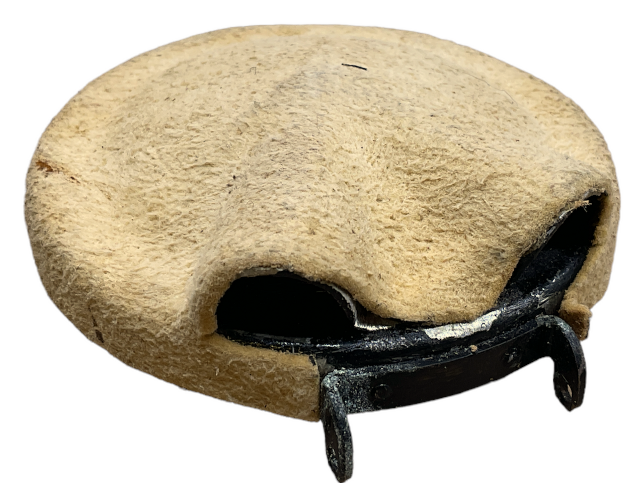 WW2 British Canadian RAF RCAF Chamois Covered Plate For Type D Oxygen Mask WW2 British Canadian RAF RCAF Chamois Covered Plate For Type D Oxygen Mask