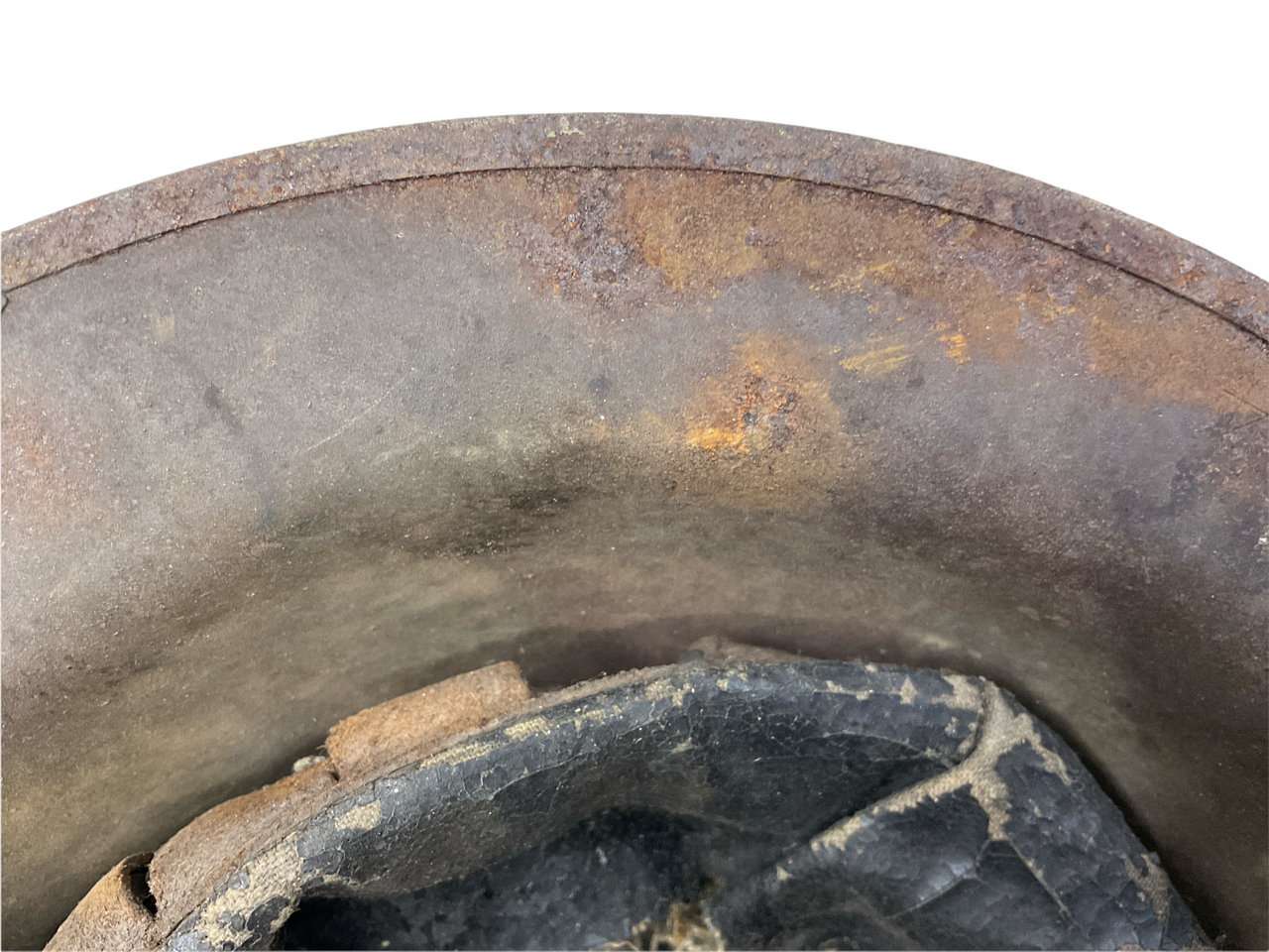 WW1 US AEF 37th Infantry Painted Patched Brodie Helmet WW1 US AEF 37th Infantry Painted Patched Brodie Helmet