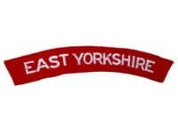 WW2 British East Yorkshire Starch Back Shoulder Title Single