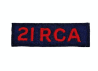 WW2 Canadian 21 RCA Artillery Shoulder Title Single 2