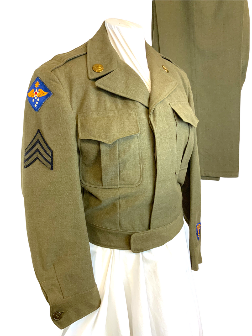 US USAAF Far East Command 1946 Dated Ike Jacket 36R & Trousers Pants W29 L33 US USAAF Far East Command 1946 Dated Ike Jacket 36R & Trousers Pants W29 L33