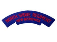 WW2 Canadian North Shore Regt New Brunswick British Made Shoulder Title Single