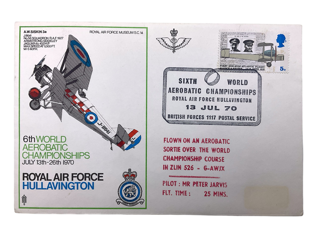 British RAF Commemorative Stamp Cover 6th Aerobatic Championship 56 Squadron British RAF Commemorative Stamp Cover 6th Aerobatic Championship 56 Squadron