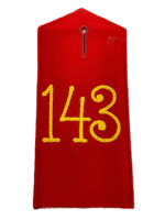 Pre WW1 Imperial German 143rd Infantry Dunkelblau Shoulder Board Strap Single