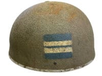 WW2 British Armoured Crew Steel Helmet With Canadian Made Liner & Flash