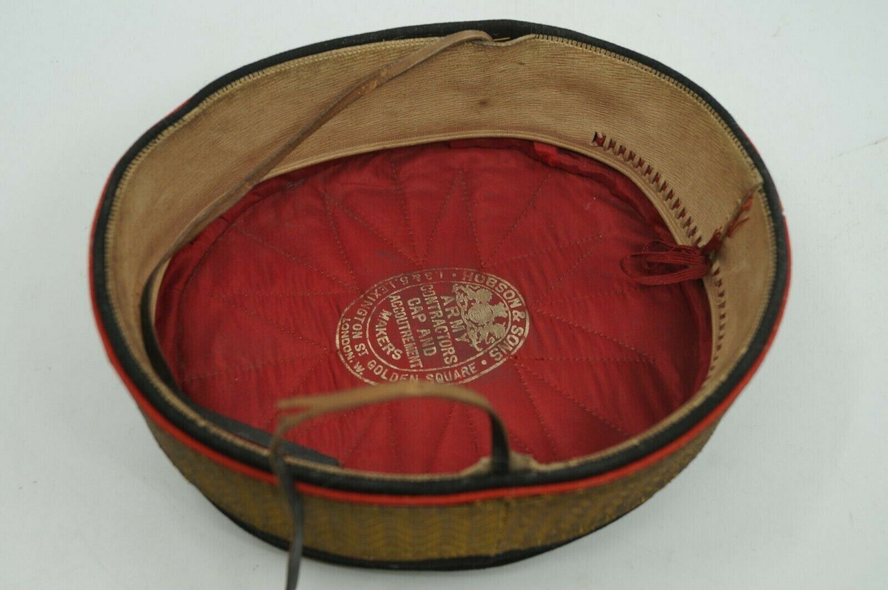 Victorian Era British Artillery Officers Pill Box Hat Named Victorian Era British Artillery Officers Pill Box Hat Named