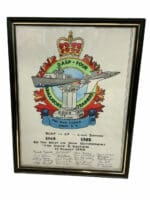 Canadian RCAF Retirement Hand Coloured Framed Picture 43-88 9 x 11 Inches