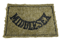 WW2 British Middlesex Regiment Slip On Soldier Title Single