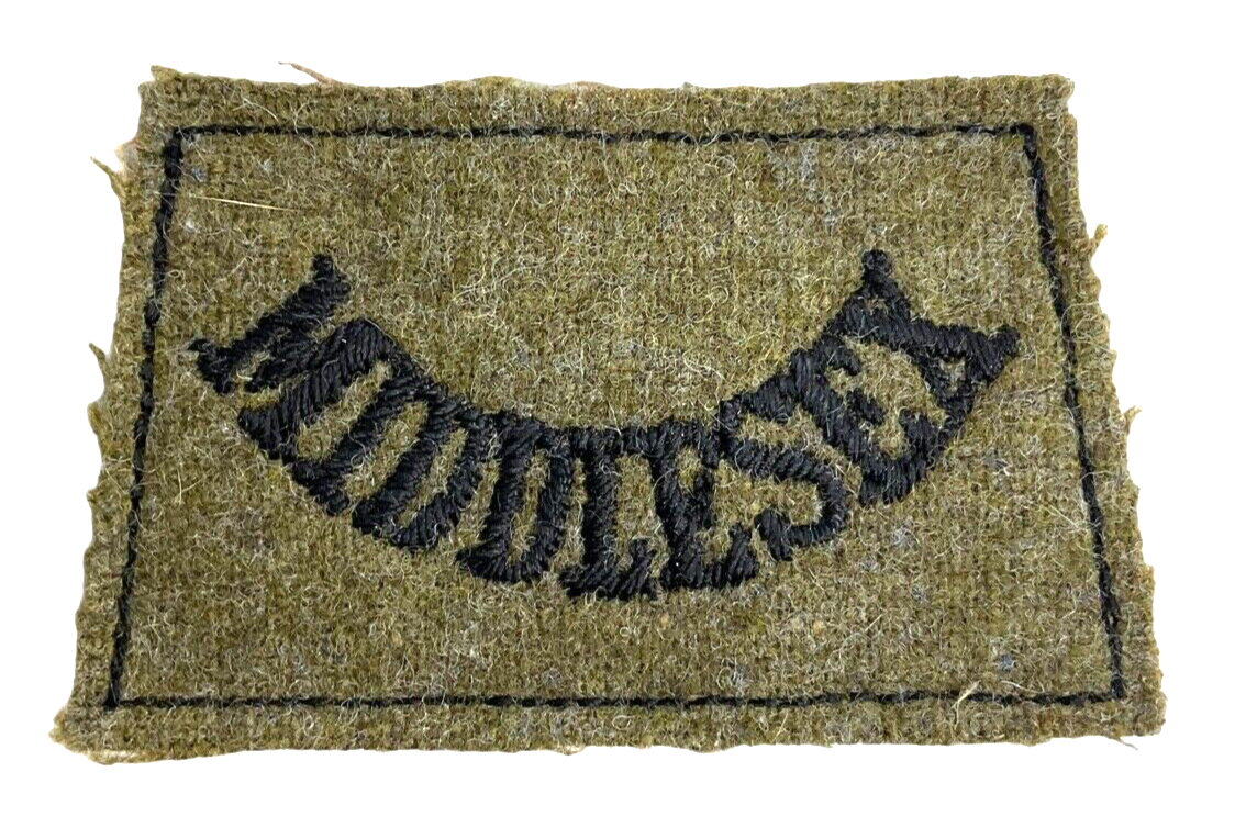 WW2 British Middlesex Regiment Slip On Soldier Title Single WW2 British Middlesex Regiment Slip On Soldier Title Single