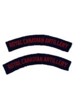 Canadian RCA Artillery Shoulder Title Insignia Pair Canadian RCA Artillery Shoulder Title Insignia Pair