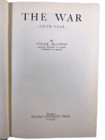 WW2 US British German The War Sixth Year Edgar McInnis Hardcover Reference Book