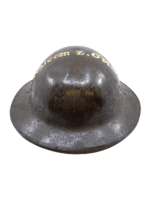 WW1 US AEF Named Painted Brodie Camouflage Helmet WW1 US AEF Named Painted Brodie Camouflage Helmet