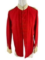 British Pre WW1 Scarlet Frock Jacket with White Facings NO BUTTONS British Pre WW1 Scarlet Frock Jacket with White Facings NO BUTTONS