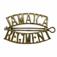 Jamaican Jamaica Regiment Brass Shoulder Title Jamaican Jamaica Regiment Brass Shoulder Title