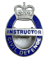 British Civil Defence Instructor Button Hole Lapel Badge British Civil Defence Instructor Button Hole Lapel Badge