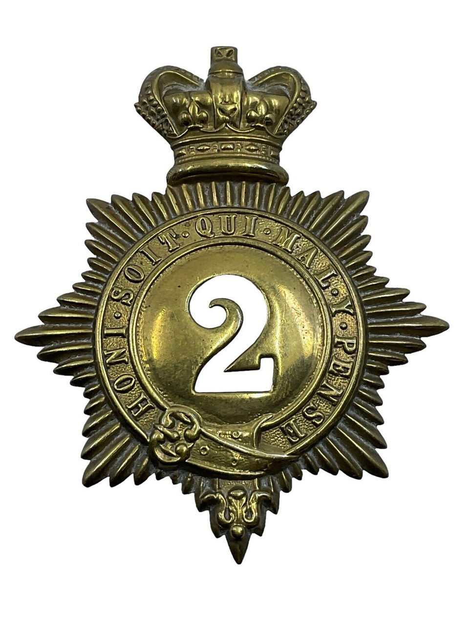 British Victorian 2nd of Foot Shako Helmet Plate Badge British Victorian 2nd of Foot Shako Helmet Plate Badge