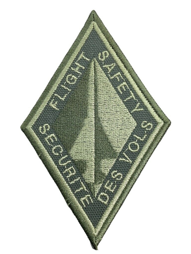 Canadian Forces RCAF Flight Safety OD Green Crest Patch Vintage Canadian Forces RCAF Flight Safety OD Green Crest Patch Vintage