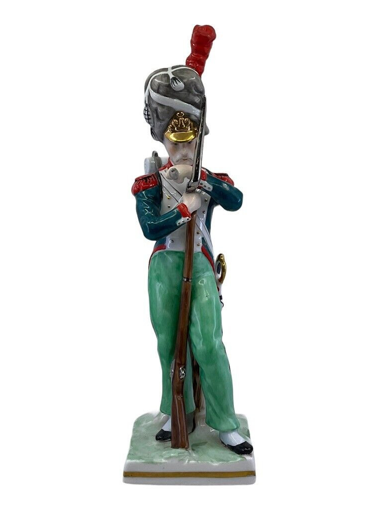French Napoleonic Grenadier Sitzendorf Porcelain Figure 11 Inches Tall French Napoleonic Grenadier Sitzendorf Porcelain Figure 11 Inches Tall