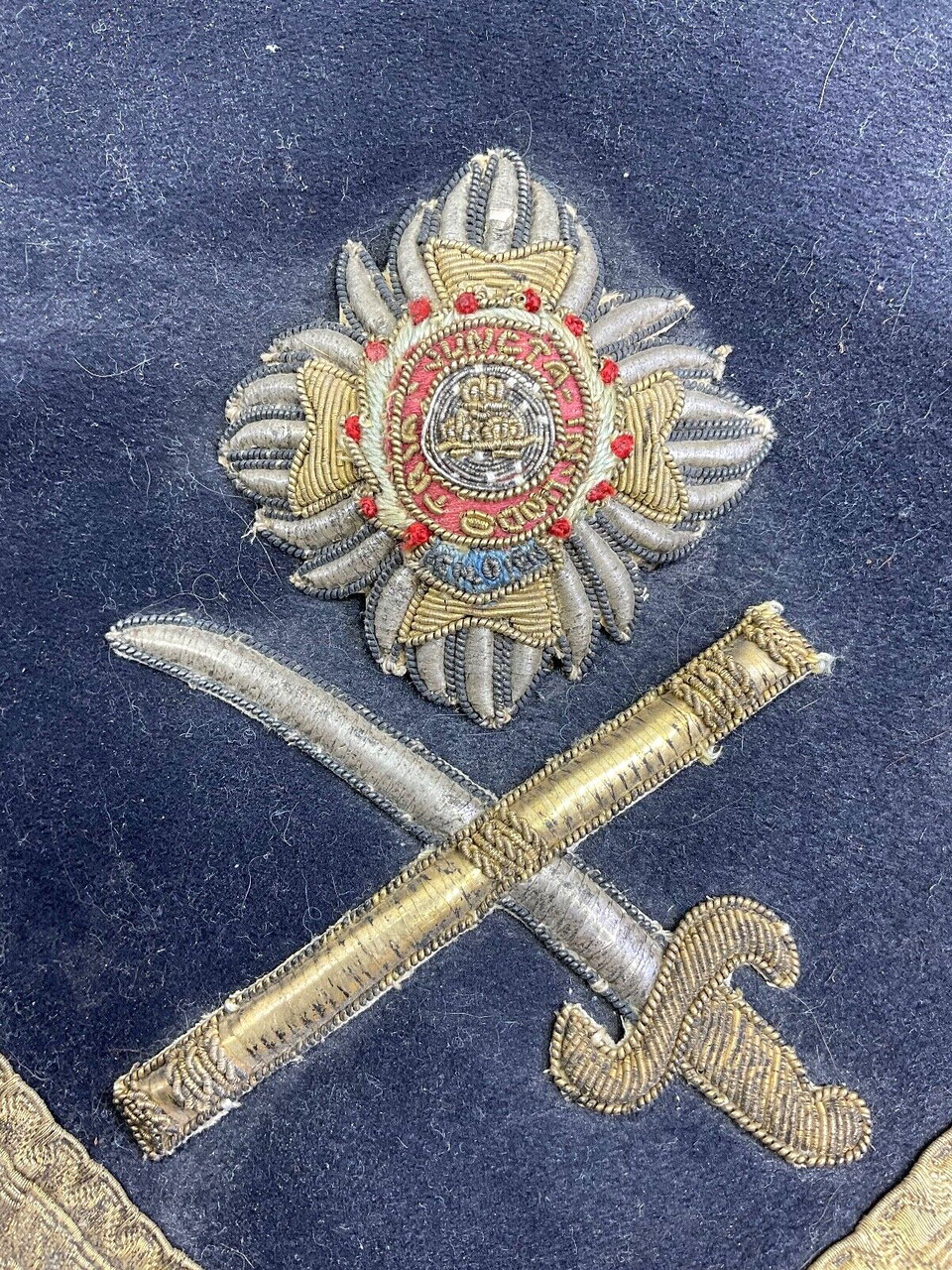 Victorian British Officers Major General Bullion Embroidered Saddle Bag Cover Victorian British Officers Major General Bullion Embroidered Saddle Bag Cover