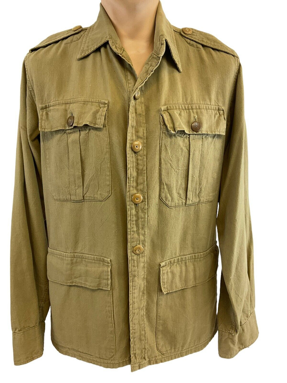WW2 British Airtex Khaki Long Sleeve Shirt WW2 British Airtex Khaki Long Sleeve Shirt