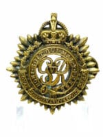 WW2 Canadian RCASC Army Service Corps Bronze Officers Cap Badge with Screwposts