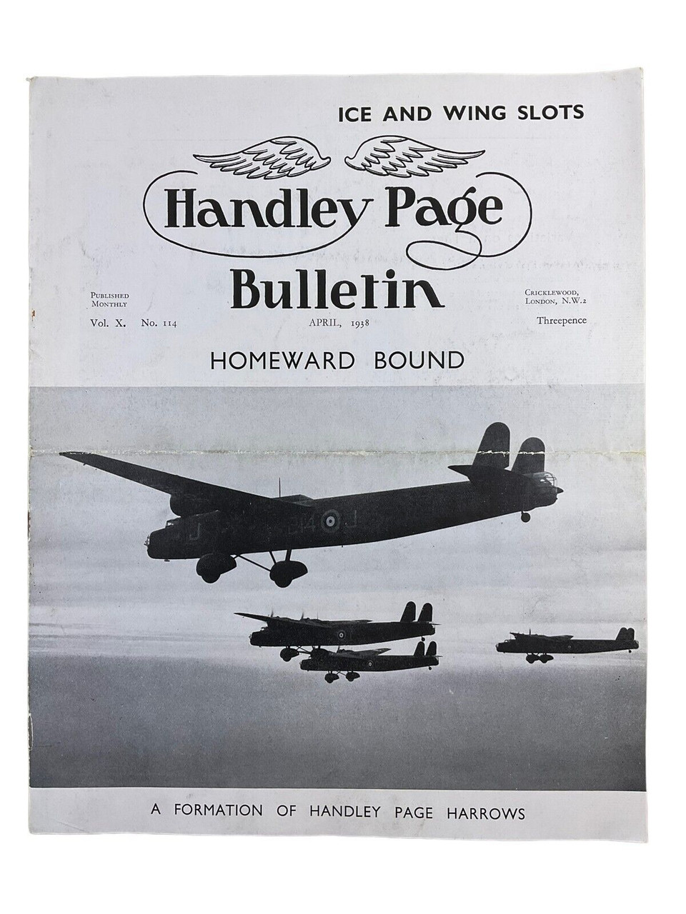 WW2 British RAF Handley Page Bulletin Vol X No 114 April 38 SC Reference Book WW2 British RAF Handley Page Bulletin Vol X No 114 April 38 SC Reference Book