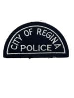 Canadian City of Regina Saskatchewan Police Department White Black Border Patch Canadian City of Regina Saskatchewan Police Department White Black Border Patch