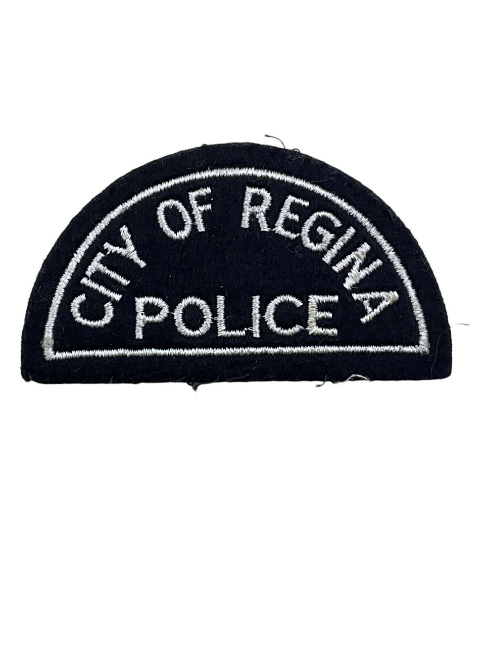Canadian City of Regina Saskatchewan Police Department White Black Border Patch Canadian City of Regina Saskatchewan Police Department White Black Border Patch