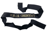 Canadian RCN Navy HMCS Crescent Full Length Cap Tally Canadian RCN Navy HMCS Crescent Full Length Cap Tally