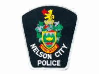 Canadian Nelson City British Columbia White Edge Police Patch